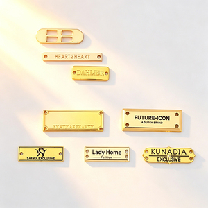 Badges et boutons en métal acier inoxydable brillant, logo personnalisé, accessoires vestimentaires, cadeaux - Product Image 2