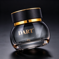 Pot en verre de luxe 30g/50g avec couvercle, emballage cosmétique pour crème visage, baume, pommade, huile végétale