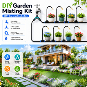 360. Kit de Sistema de Riego por Goteo Ajustable, Riego Automático para Jardín con Boquillas Flexibles para Plantas, Césped e Invernadero - Product Image 1