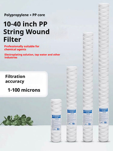 Phổ 5/10/<span class=keywords><strong>20</strong></span>/30/40 "1-100μm Tốc độ dòng chảy cao Polypropylene chuỗi vết thương lọc <span class=keywords><strong>PP</strong></span> trầm tích lọc nước yếu tố Cartridge - Product Image 3