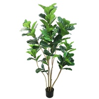 Ficus Lyrata artificiel de 150 cm avec pot, ensemble de décoration complet en pot pour le bureau et le salon, verdure instantanée