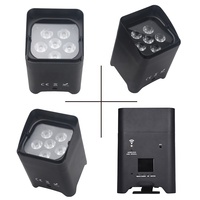 6x18W sans fil LED Par peut alimenté par batterie Uplight RGBWAUV Par lumière DMX DJ Club lumières de scène