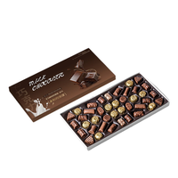 Boîte d'emballage pour chocolat personnalisée, haut de gamme, écologique, réutilisable, étanche, avec fermeture magnétique, poignée, lamination mate et doublure en éponge
