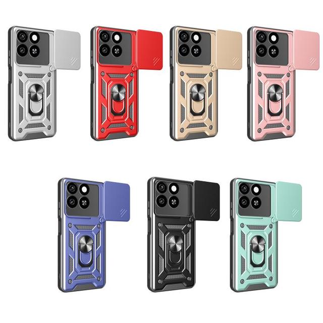 Wholesale Smart Phone Protective Cases Sliding Camera Cover Design TPU+P Phone Protector Case Cover for ZTE Blade A35 A55 4G