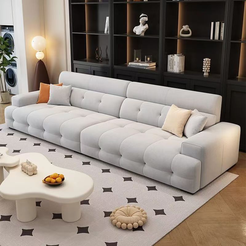 [Bois de pin importé] Petit canapé trois places à rangée droite de 2,2 m