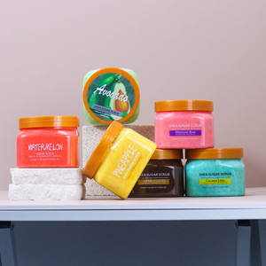 Gommage corporel exfoliant et hydratant en <span class=keywords><strong>gros</strong></span> aux fruits (pêche, pastèque) et au sucre de karité - Product Image 6