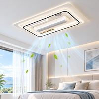 Ventilateur de plafond LED sans pales à circulation d'air bidirectionnelle, boîtier fin, service OEM/ODM personnalisé pour hôtels et villas