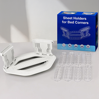 Attaches de drap de lit personnalisables avec logo, réglables et antidérapantes, lot de 4 pinces pour drap-housse, housse de couette et couette