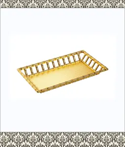 Rectangular Bamboo Serving Tray Plastic Dishes Plates For Serving Various Foods