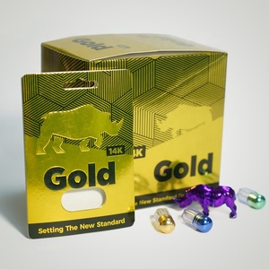 กล่องกระดาษสีทอง14K แบบพับได้สำหรับอาหารเสริมยาเม็ดแคปซูลขนาดเล็กพิมพ์ลายได้ตามต้องการ - Product Image 2