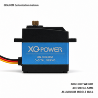 Servomoteur numérique étanche XQ-POWER XQ-S3240M 45KG avec engrenage en titane et corps intermédiaire en aluminium pour voitures RC et avions, moteur 6.8V
