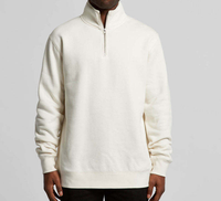 Sweat-shirt à col zippé personnalisé en gros pour hommes, pull oversize, fabricant