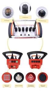 Meilleur prix pour télécommande sans fil RF F24-8D industrielle pour pont roulant à poutre simple ou double, émetteur-récepteur, lumière IP65 225M - Product Image 4