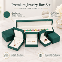 Boîte à bijoux en similicuir de luxe avec doublure en velours pour demande en mariage, bague de fiançailles, collier, bracelet, emballage cadeau