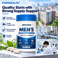 Multivitamines pour hommes adultes de marque privée avec zinc chélaté et vitamines B méthylées |   100 comprimés végétaliens sans gluten pour l'énergie quotidienne et le soutien immunitaire