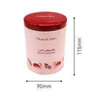 Boîte en étain ronde de qualité alimentaire pour biscuits, gâteaux, collations, conteneur de rangement pour la cuisine