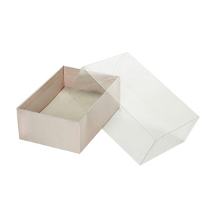 Custom Quality Packaging Paper Package Gift Box With Clear Lid Top