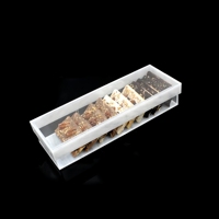 Marmer Acryl Drie Sectionele Tray Divider Glitter Lucite Opbergdoos Voor Koekjesfruit Plak Chocolade