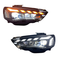 Phares LED pour Audi A3 2013-2016, avec lentille de projecteur LED améliorée (version ancienne vers nouvelle), clignotants séquentiels à défilement ambre, Plug and Play
