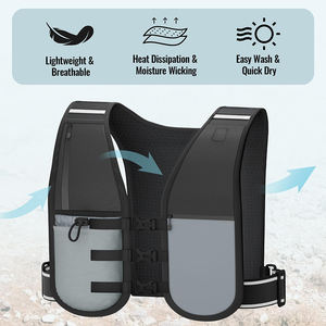 कस्टम पुरुष महिला आउटडोर चलने वाली साइकिल हल्के समायोज्य वाटरप्रूफ नेप्रोन चिंतनशील जलरोधी नीरस परावर्तन चलने वाली बनियान - Product Image 3