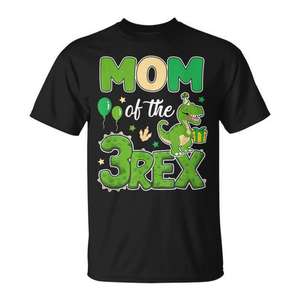 T-shirt assorti pour maman des 3 Rex, famille de dinosaures, anniversaire - Product Image 1