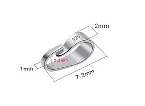 Bán buôn <span class=keywords><strong>Clasp</strong></span> 925 <span class=keywords><strong>sterling</strong></span> Silver mạ vàng có thể điều chỉnh Hạt Giống Dưa móc bảo lãnh cho vòng cổ mặt dây chuyền DIY trang sức phụ kiện - Product Image 4