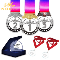 Noble cristal verre prix médaille Souvenir prix boîte-cadeau emballage médailles vierges Plaques