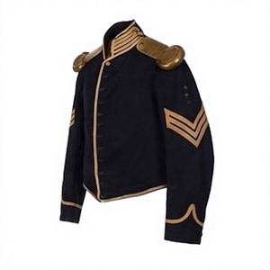 Men's Shell Jacket With Shoulder Scales <b>Woolen</b> Uniform Stand Collar Button Front Winter Formal <b>Dress</b> - Product Image 5