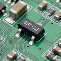 Transistor NPN SMD SOT-23 BC847B, VCEO 45V 100mA 300mW HFE 200-450, 100% Original y con Código de Lote Rastreable