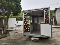 Kiosque de vente de snacks en acier inoxydable, camion alimentaire, remorque alimentaire approuvé