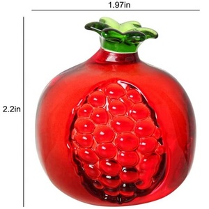 YearsCrystal Figura de cristal de vidrio pulido y arenado con forma de <span class=keywords><strong>granada</strong></span> artificial (fruta de <span class=keywords><strong>granada</strong></span>) de 6 cm, adorno coleccionable, Amor - Product Image 6
