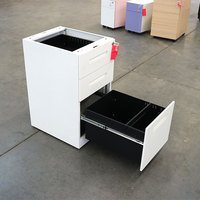 Meuble de rangement de bureau mobile en acier à 3 tiroirs suspendus sous la table, armoire à dossiers