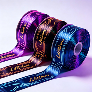 Cinta de Satén con Estampado de Lámina Dorada Personalizada Hecha en Vietnam, en Bobina, Empaquetado Listo para Venta al por Menor para Mayoristas y Distribuidores - Product Image 1