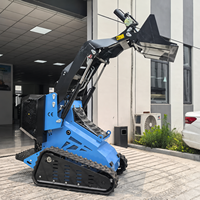 Mini-chargeuse compacte sur chenilles télécommandée SMT-450 à moteur essence pour serres, fermes et travaux en espaces confinés