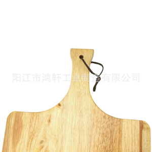 Tabla de madera para pizza con asa, forma irregular, madera maciza para hornear, utensilios para pizza, 630g, Yangjiang HX P009 - Product Image 5