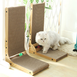 L-shaped <b>cat</b> <b>scratching</b> <b>post</b>, vertical <b>cat</b> <b>scratching</b> pillar, wear-resistant and non-shedding corrugated cardboard, - Product Image 1