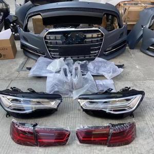 Mise à niveau de nouveaux kits de carrosserie pour 2012-2018 <span class=keywords><strong>Audi</strong></span> A6L C7 Mise à niveau vers 2018 C7PA Sports Phares à LED Kits de carrosserie de pare-chocs avant - Product Image 2