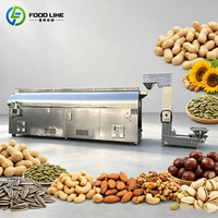 Industriële batchrooster voor 200 kg, grote capaciteit, professionele verwerking van palmpitten, notenroostermachine