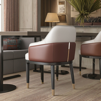Chaises de salle à manger modernes et simples, style italien, avec dossier, pour restaurant, négociation décontractée, maquillage, tabourets d'hôtel en fer forgé