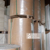 Rouleau de papier spécial enduit de PE 200 GSM imperméable, simple face, pour l'emballage des coupes et des bols à crème glacée, personnalisable, marque LINXIU