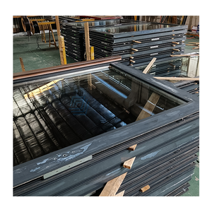 Fenêtre coulissante à <span class=keywords><strong>double</strong></span> <span class=keywords><strong>vitrage</strong></span> noire en verre profilé en alliage d'aluminium insonorisé de conception de <span class=keywords><strong>prix</strong></span> bon marché de norme australienne - Product Image 4