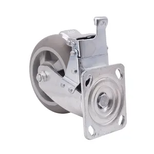 Trolley Caster Wheels 6 Inch Cart Wheel Industrial Caster Heavy Duty TPR Caster Wheel For Trolley