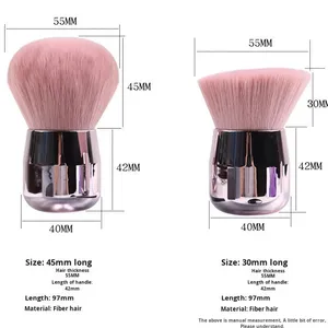Brosse à poussière japonaise pour ongles, grande, plate et inclinée, en nylon, pour poudre libre, nettoyage, manucure, salon, nail art - Product Image 4