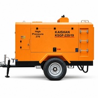 Compresseur d'air mobile à moteur diesel Kaishan KSGF-220/19 avec contrôle PLC pour l'exploitation minière, la pierrierie et la construction, débit d'air de 600 CFM/min