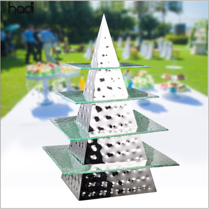 Moderno Hadi 5 capas <span class=keywords><strong>de</strong></span> acero inoxidable <span class=keywords><strong>Torre</strong></span> <span class=keywords><strong>Eiffel</strong></span> Cake Stand Deluxe Postre Mesa Decoraciones para exhibiciones <span class=keywords><strong>de</strong></span> hotel y artículos <span class=keywords><strong>de</strong></span> buffet - Product Image 2