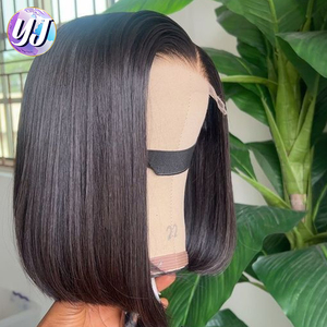 Perruque courte en cheveux humains vierges péruviens, bob, 13x4, dentelle transparente sans colle, HD, devant en dentelle, <span class=keywords><strong>coupe</strong></span> droite, prête à porter pour les femmes noires - Product Image 3