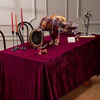Nappe de table rectangulaire élégante et luxueuse en velours pour mariage, banquet, fête, événements