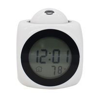 Sveglia con Proiezione Mini Cubo Digitale Intelligente Parlante con Alba Simulata Caricatore Wireless Radio LED per Bambini