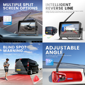 Kit de caméra de recul sans fil Podofo 7 pouces pour voiture, étanche IP67, vision nocturne, enregistrement vidéo pour <span class=keywords><strong>Renault</strong></span> Trafic/Opel Vivaro - Product Image 3