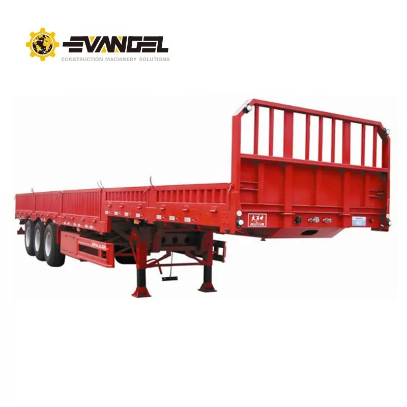 HOWO/Shacman 70トンFlatbed Semi Trailer Low Bed Truck Trailer Trucks And Trailers